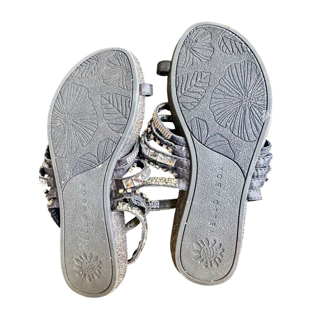 Yellow Box Stylish Beaded Slide Sandals Toe Size 6 - Picture 7 of 7